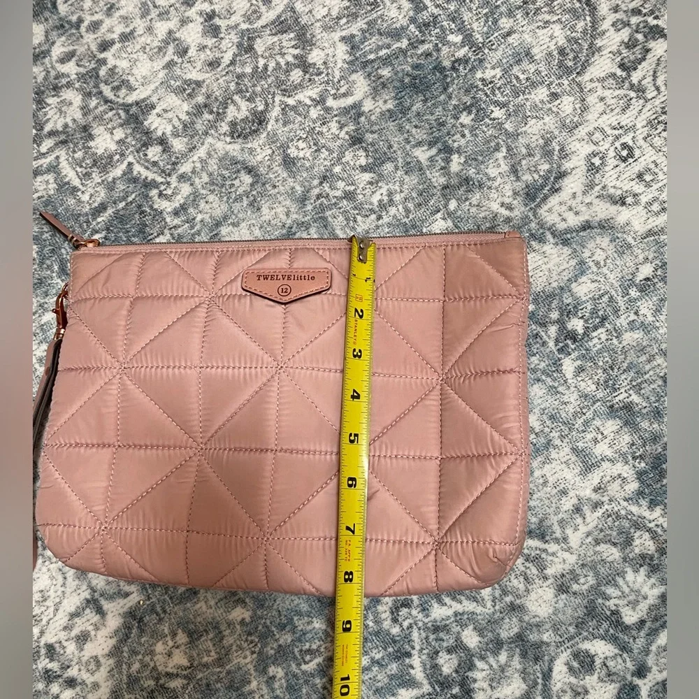 Twelvelittle Companion Diaper Quilted Pouch in Blush Pink